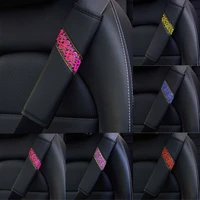 pu leather car seat belt cover shoulder pad auto safety seatbelt sleeve cushion pad car interior accessories