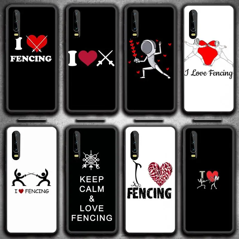 I love fencing Phone Case for Huawei P20 P30 P40 lite E Pro Mate 40 30 20 Pro P Smart 2020
