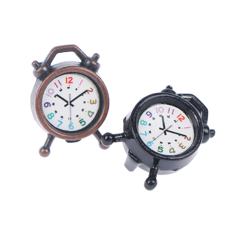 

Мини-будильник 1:12, миниатюрный будильник для кукольного домика, модель для кукол, аксессуары для кукол, 6 дюймов