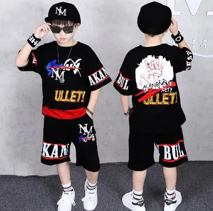 Children Clothing Sets For Boys Summer Short Sleeve Sports Suits Casual Kids Tracksuits Teenage Outfits 8 10 12 Years | Детская одежда