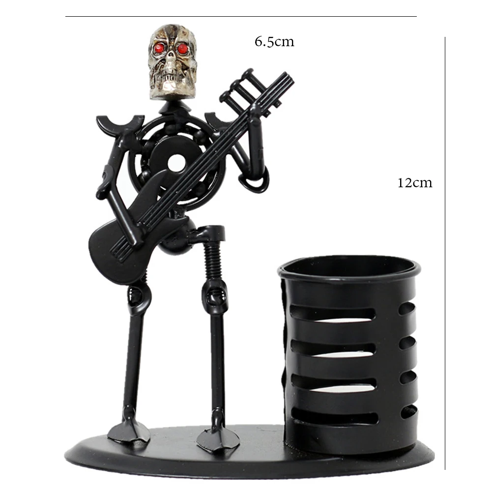 Desk Decor Retro Creative Iron Skull Shape Pen Holder Personality Student Graduation Gift Home Decoration Accessories Miniatures | Дом и сад