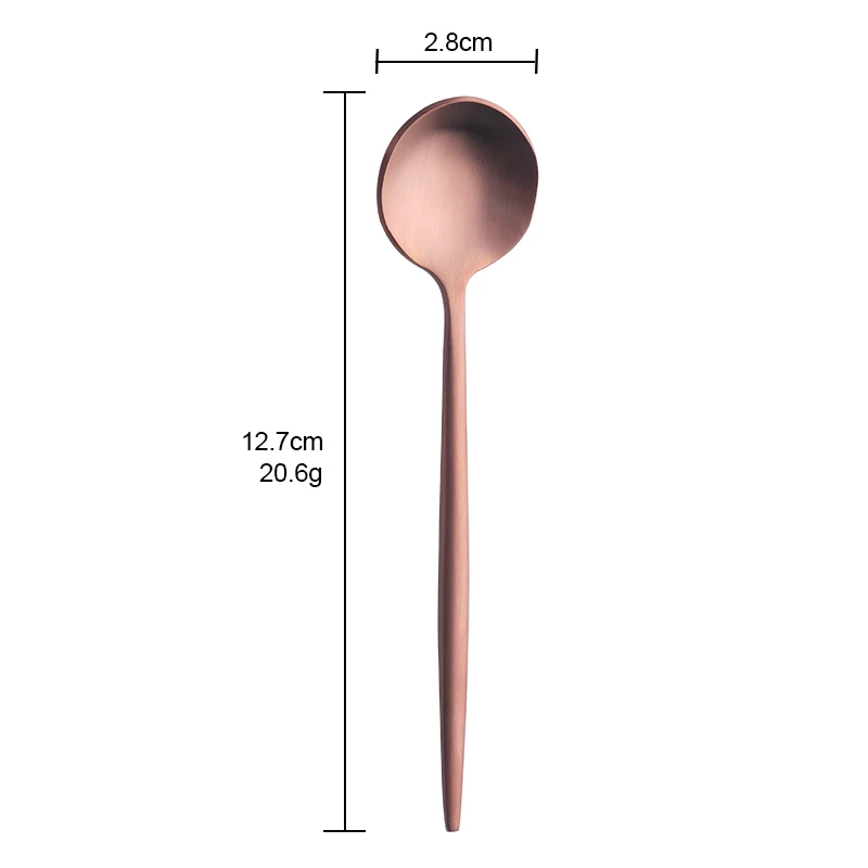 Rose gold 7pcs 7 шт./лот(18/8) 304 нержавеющая сталь Smal чайная ложка столовые приборы набор мини набор чайных ложек набор столовых приборов мороженое чайные ложки набор - Цвет: Rose gold 7pcs