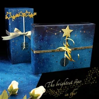 5pcslot blue starry sky birthday gift wrapping paper 70x50cm romantic christmas decoration wrapping paper