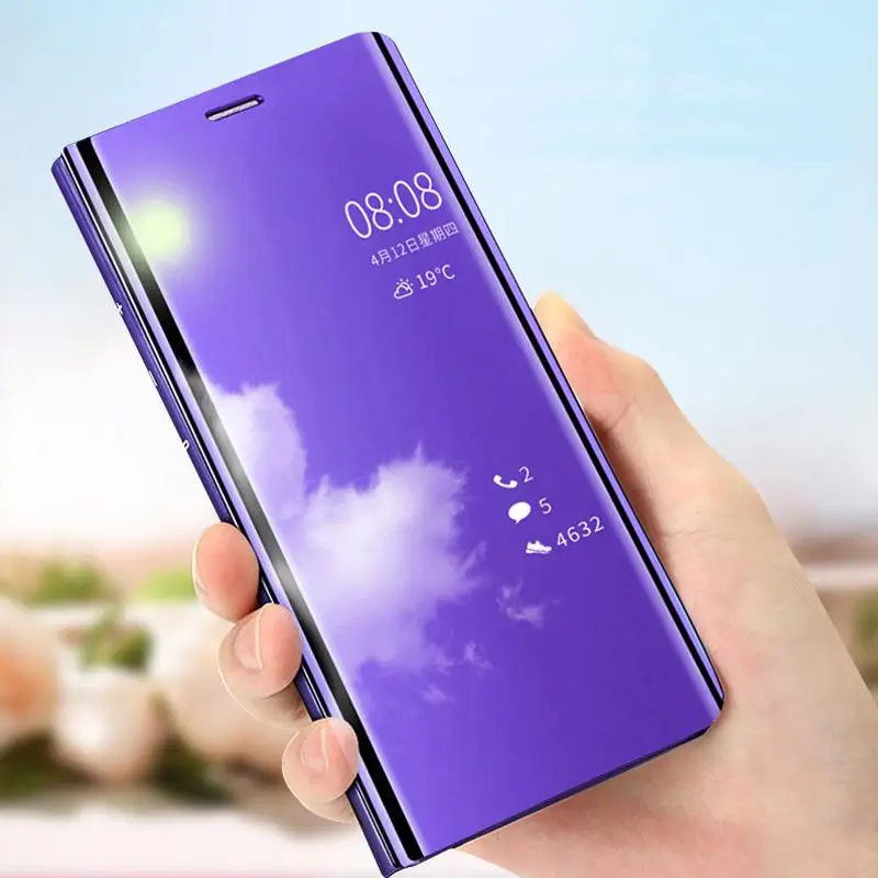 Прозрачный зеркальный чехол Realme C3 C2 C1 для OPPO A12E A91 A31 A8 A1K A5 2020 A9 A3 A11X A11 кожаный флип