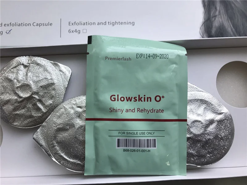 Коллаген Омоложение кожи и осветление Glowskin O+ гель для ухода за кожей и пузырьковый продукт Glowskin O+ набор зеленый и белый