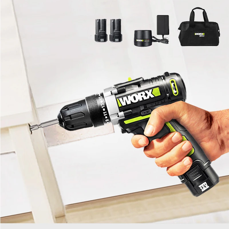 

WORX 12V Electric Screwdriver Cordless Drill Mini 320NM Max Torque Wireless Power Driver 2000mAh Lithium-Ion Battery 2-Speed