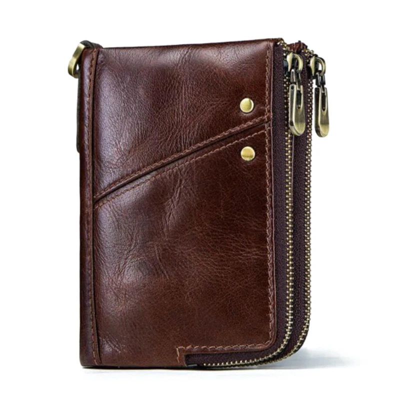 

Men's Wallet PU Leather Wallet Business Credit Card Holder Vertical Zipper Purse Money Bag Wallet Blocking Man Coin Purse