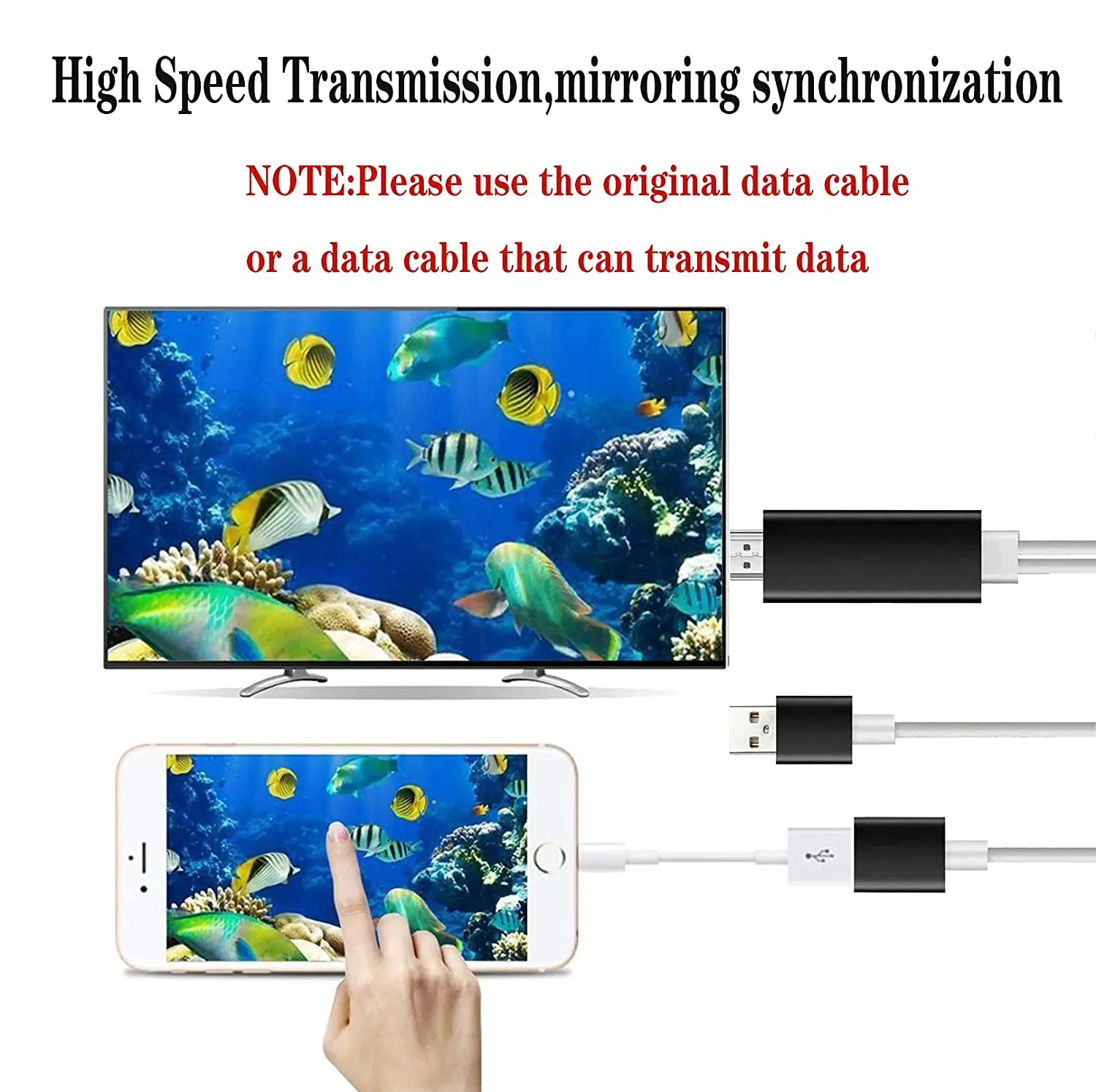 USB-кабель Мама-HDMI 1080 совместимый с мужским/женским кабелем 3 в 1 | Электроника
