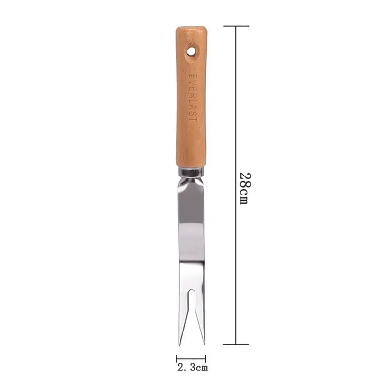 1 шт. ручная вилка для сорняков из нержавеющей стали садовая деревянная ручка