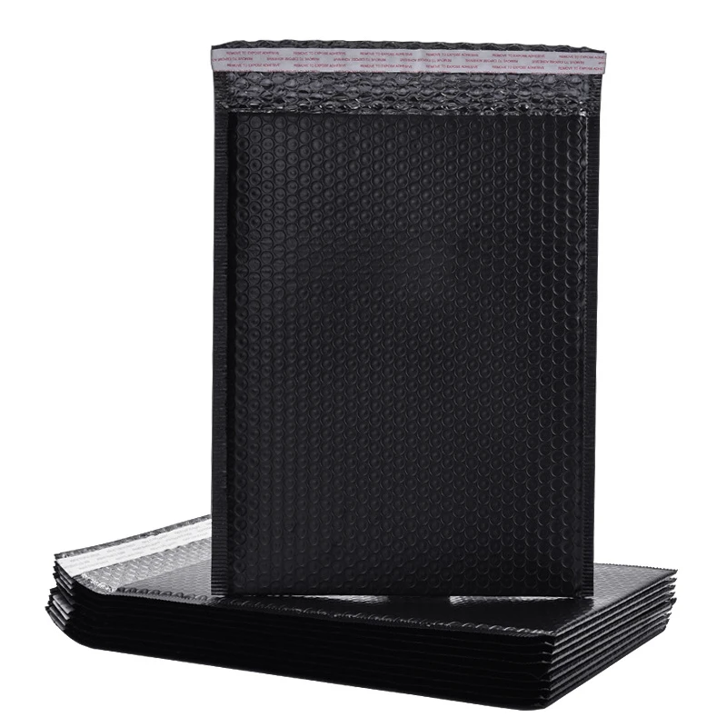 

50 шт. черный поли с воздушно-пузырчатой плёнкой внутри из крафт-бумаги Бизнес конверт уплотнения собственной личности почтовый мешок возду...