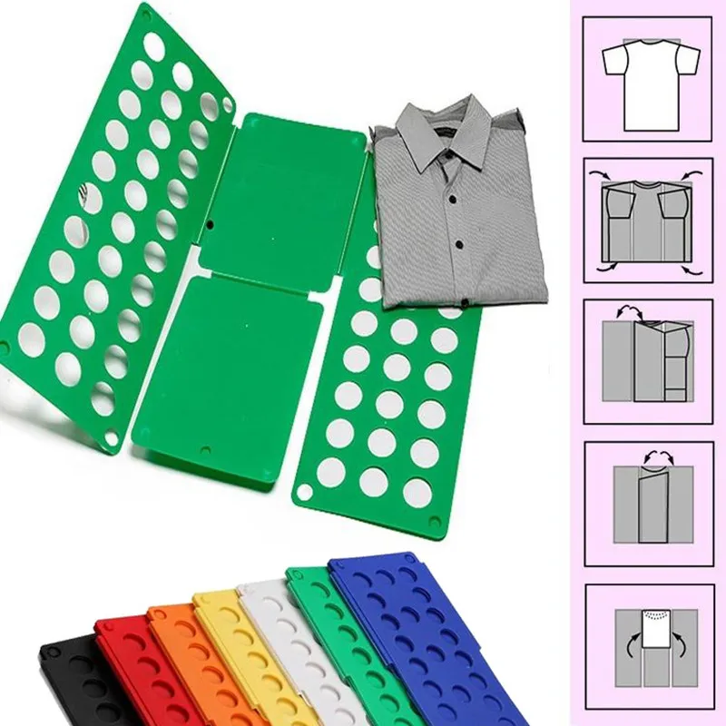 Adjustable Multifuncitonal Magic Clothing Folder T-Shirt Jumpers Organiser Fold Save Time Clothes Pegs Folding Board | Дом и сад