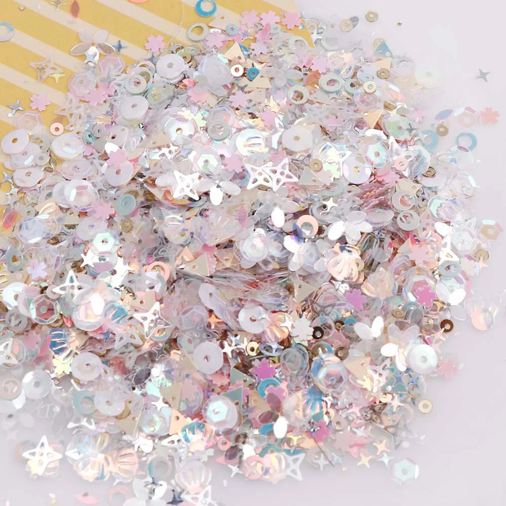 15 цветов Блестящие Блестки круглые овальные Звезды формы из ПВХ свободные