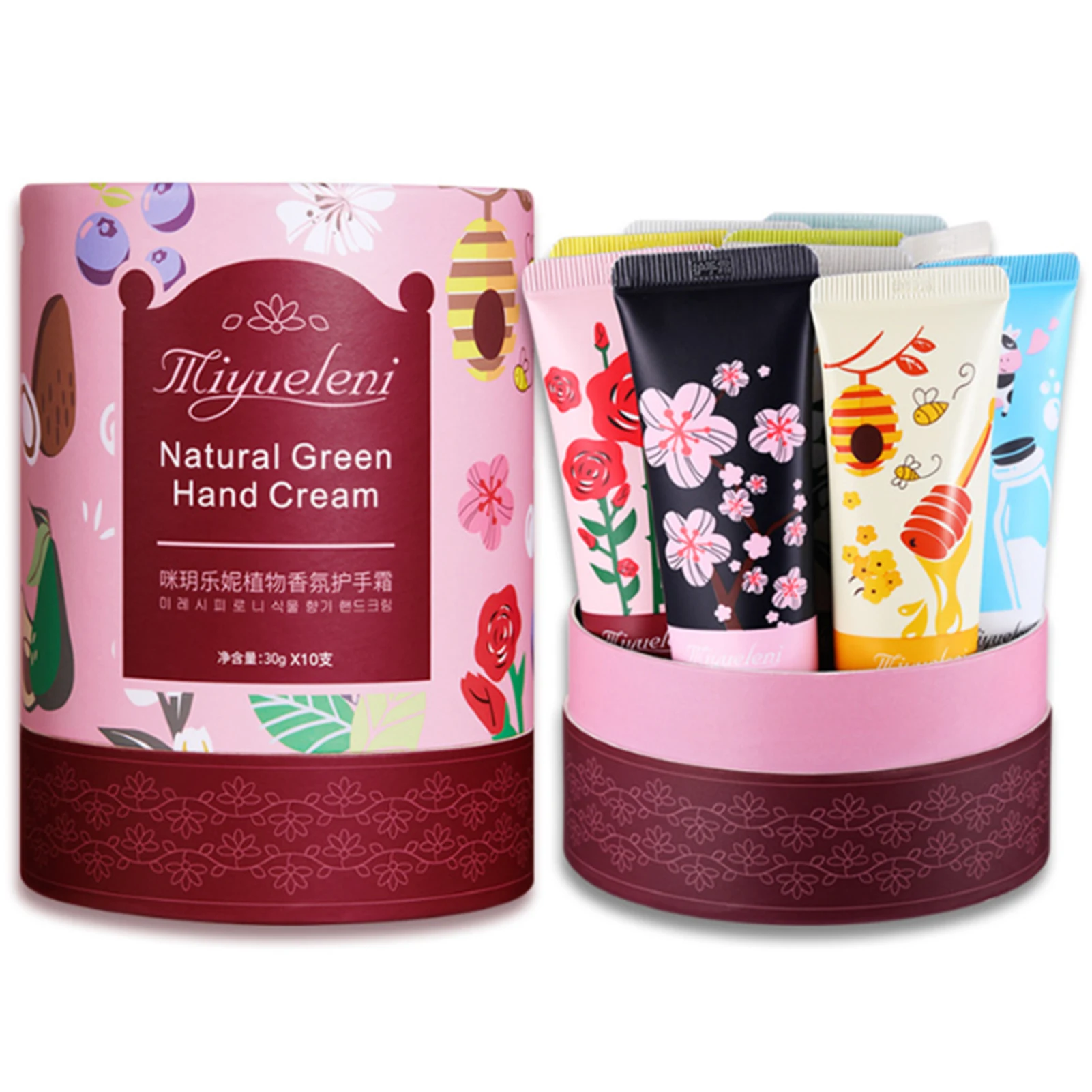 

10pcs Hand Cream Set Moisturizing Plant Extract Fragrance Hand Cream Anti-drying Moisturizing Essence Kit Winter Hand Lotion