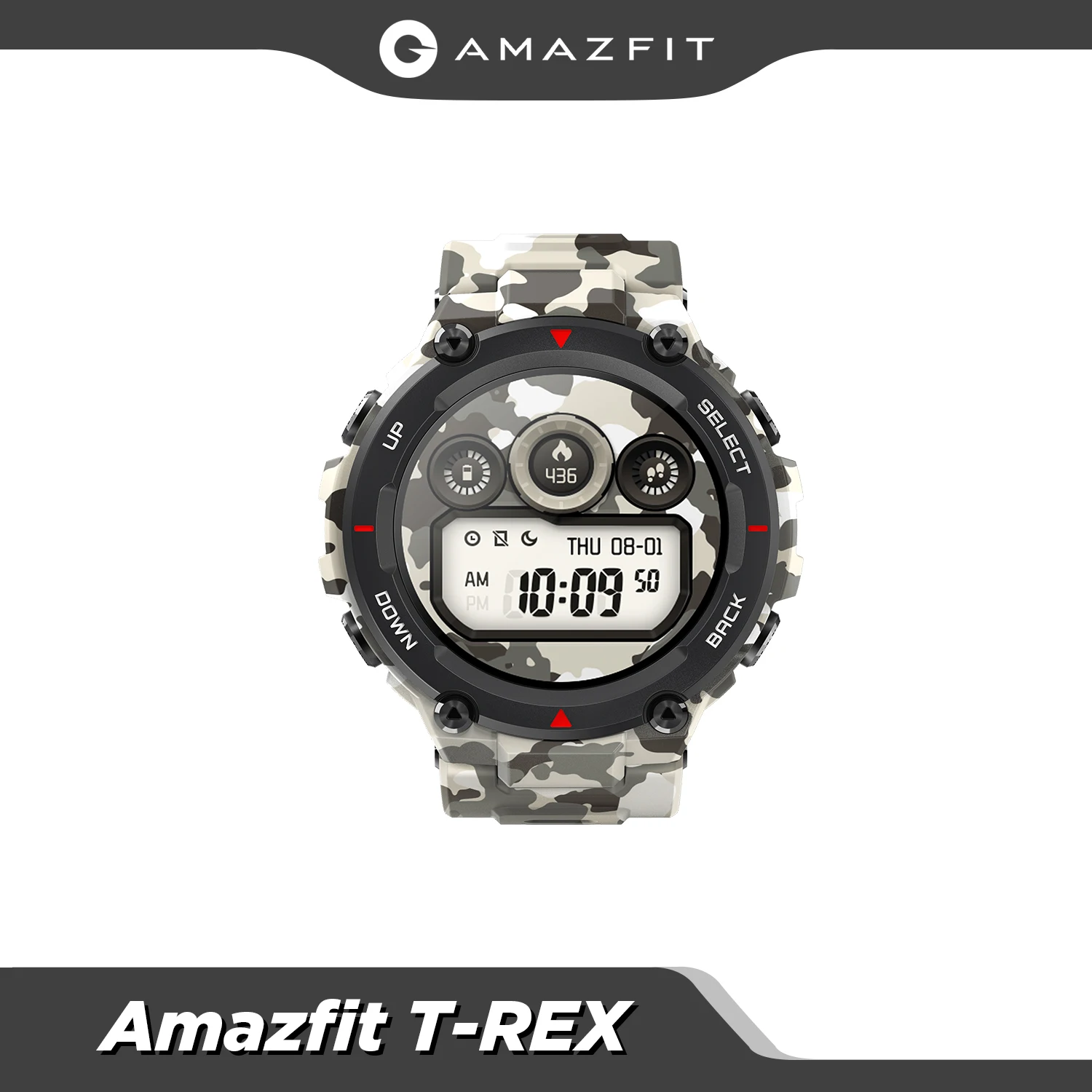 Глобальная версия Amazfit T rex круглые умные часы 5ATM водонепроницаемый GPS/GLONASS Срок