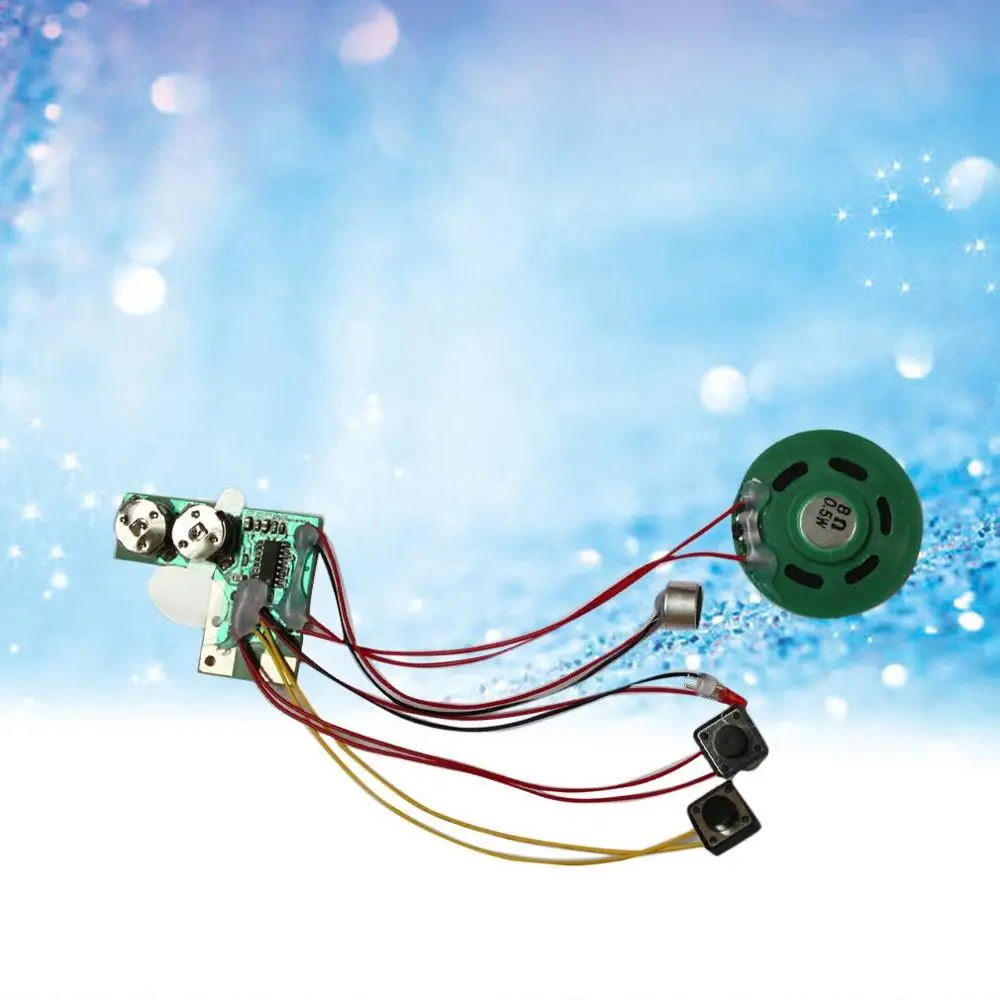 

Sound Recordable Voice Module With speaker microphone and buttonFor Greeting Card Music Sound Talk Chip Musical Gift
