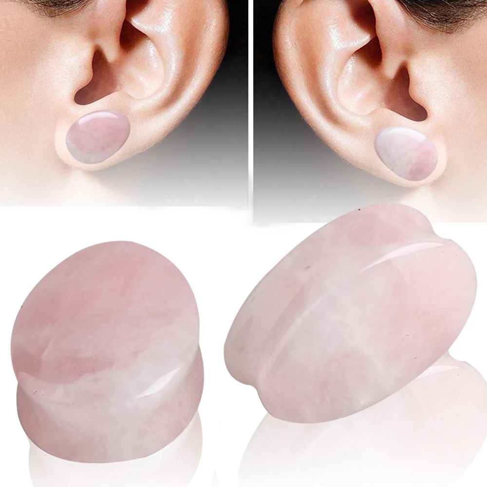 1 пара пробки и туннели трендовый натуральный камень капли воды расширители для