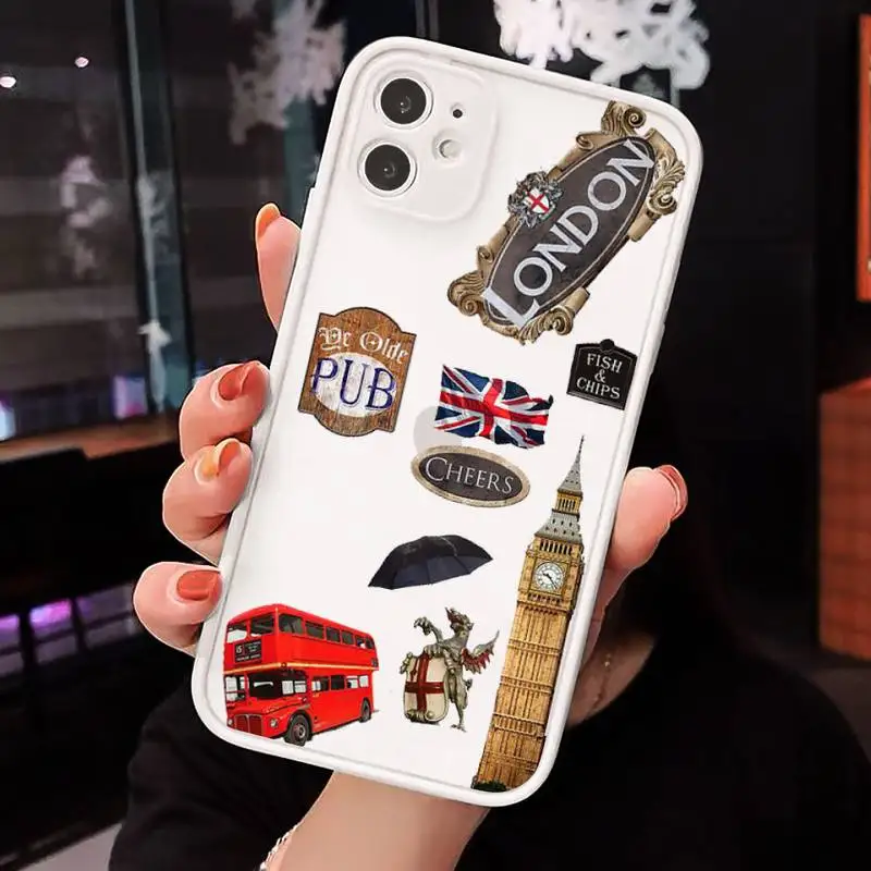 

National Flags stamp label high quality Phone Cases matte transparent For iphone 7 8 11 12 plus mini x xs xr pro max cover