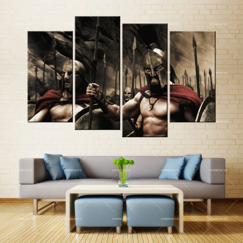 Forbeauty Холст Живопись стены Искусство warriors_spartans_killers _strong_man распылитель печать