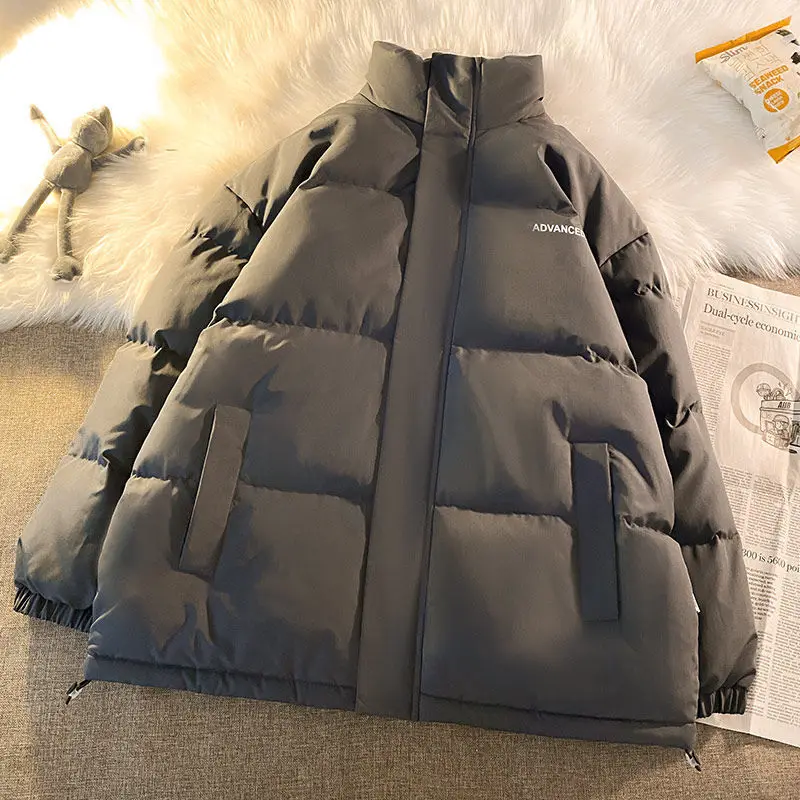 Cashmere cotton padded jacket men's winter couple fashion stand collar cotton padded jacket men's thickened jacket