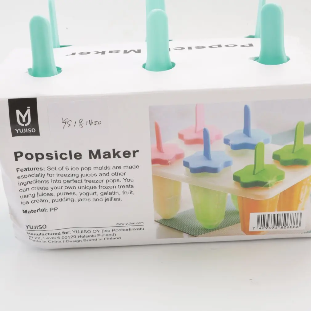 

Plastic Material 6 Integral Ice Cream Mould Ice Box Summer Diy Household Durable Convenient Translucent