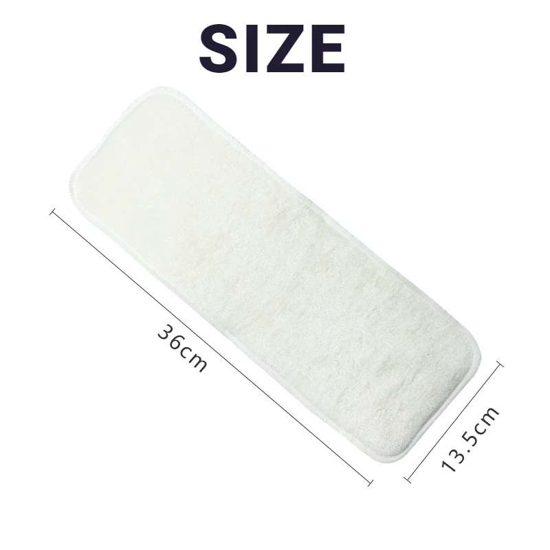 

5Pcs Washable Reusable Diaper Inserts Bamboo Cotton Elastic Insert Boosters Liners For Baby Diaper Cover Nappies Charcoal Insert