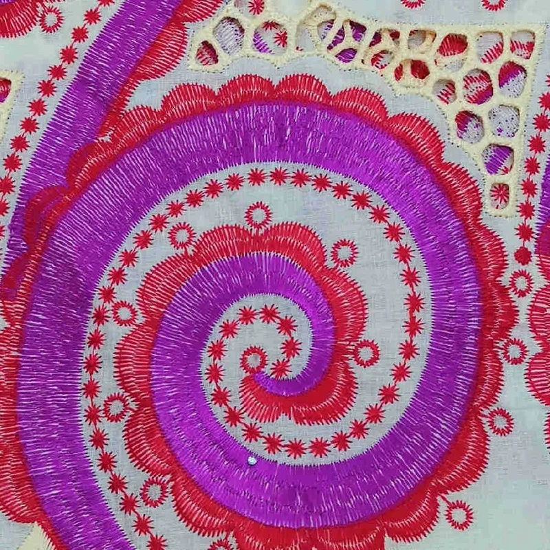 

Swiss Voile Lace bazin riche lace chromatic pattern with stones design 7 yards Hollowed out African Satin Fabric Cotton Fabric