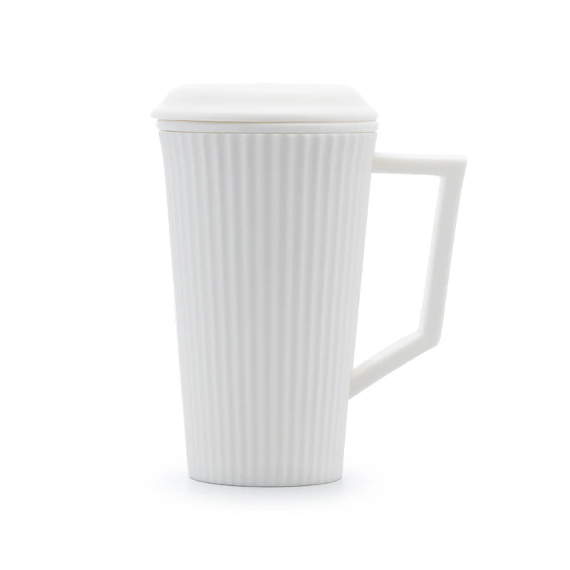 

Suet jade porcelain large capacity mug with cover filter cup large household tea mug