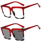 Большие красные прогрессивные очки для чтения бифокальные Мультифокальные мужские и женские солнцезащитные фотохромные очки против усталости дальнозоркие очки UV400 NX