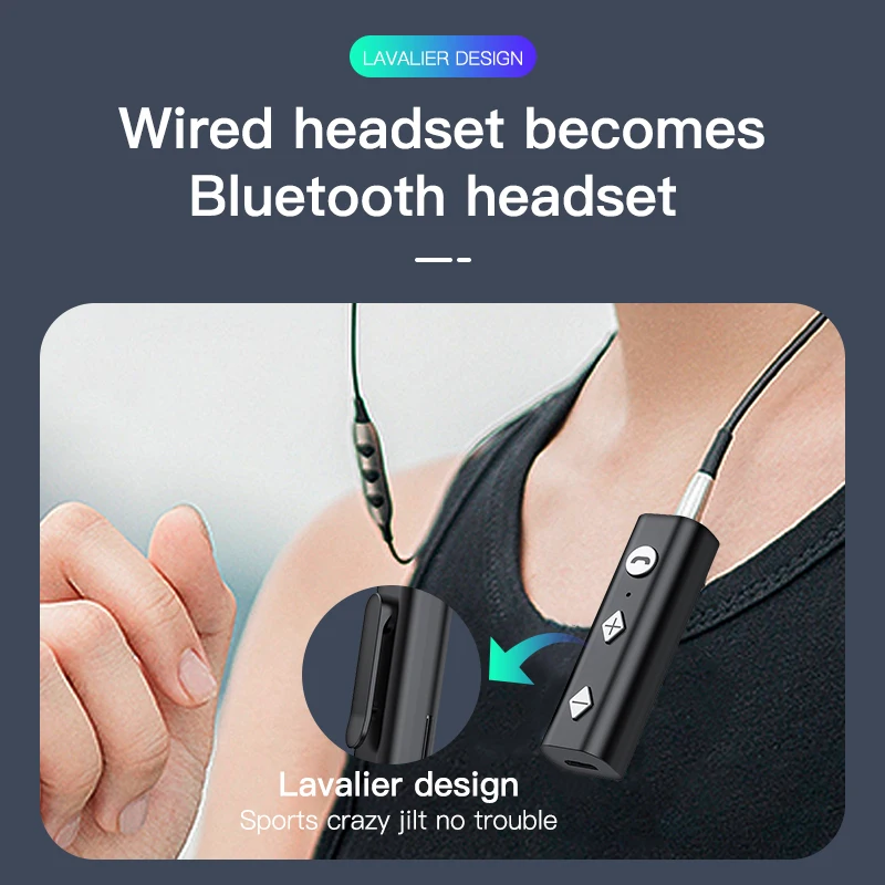 Bluetooth 5 0 Аудио приемник стерео музыка автомобильный беспроводной адаптер 3 мм AUX TF