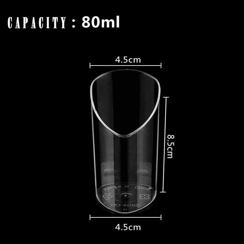 

80ml Dessert Cup Plastic Mousses Cups Disposable Transparent Dessert Container for Jelly Yogurt Pudding Party Kitchen Supplies