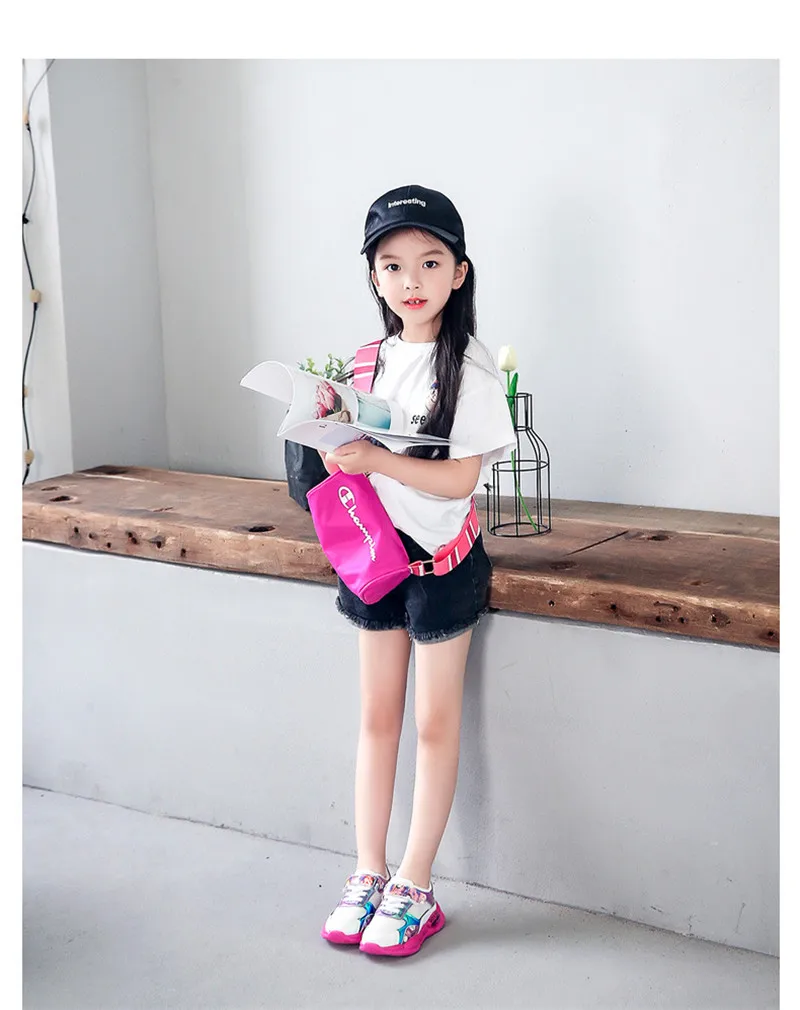 Новейшая сетчатая повседневная обувь для мальчиков и девочек; дышащие Нескользящие кроссовки; мягкая спортивная обувь для малышей; теннисные детские кроссовки