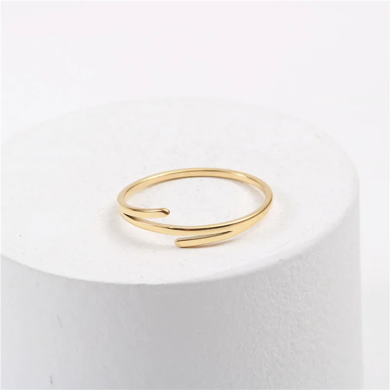 

Israeli Design Daily Simple Geometric Branch Engagement Finger Rings Stackable Gothic Accessories Stainless Steel Jewelry Women