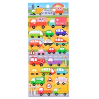 8pcs soft foam delivery car fire fighting truck bicycle traffic lights sticker sheets for kid toy gift laptop decoration sticker