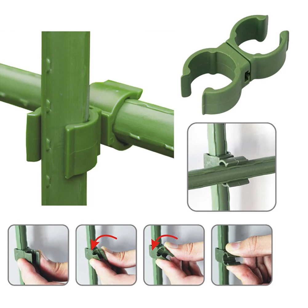 

12Pcs Home Connector Bracket Parts Greenhouse Film Buckles Universal Clip Garden Rotatable Fastener Sunshade Net Tools