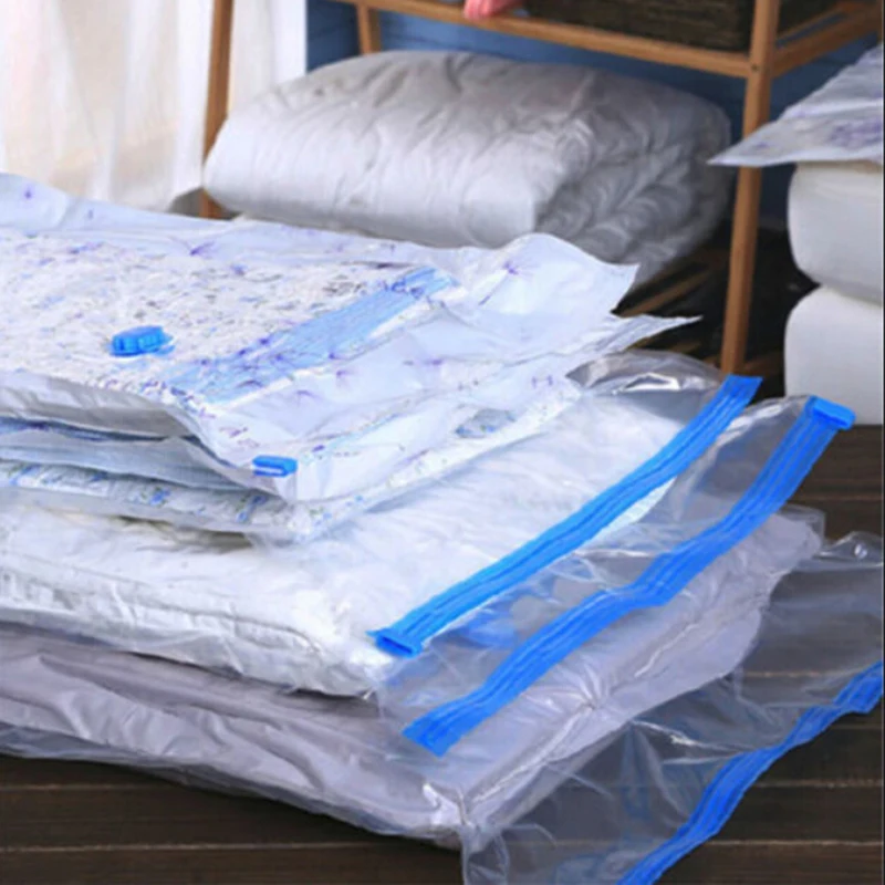5pcs Heavy Duty Large Vacuum Compression Bags Seal Storage Bag Space Saving Cloths Travel Bedding Can Compress And Save | Дом и сад