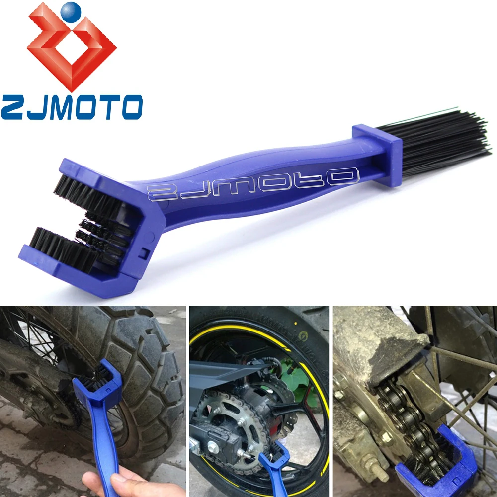 

New Blue Motorcycle Chain Brush Cycle Brake Dirt Remover Scrubber Swing Arm Cleaning Brush Tools For Suzuki Kawasaki Yamaha