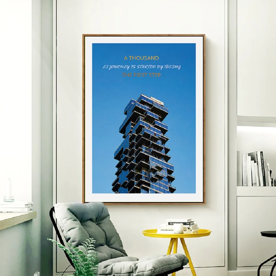 Уникальная архитектурная Картина на холсте в современном стиле постеры и принты