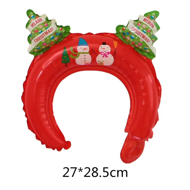 headband 1 10 шт./компл. Рождественская Милая повязка на голову в виде животного Handstick Фольга шар Санта Клаус детского дня рождения рождественские и новогодние вечерние украшения - Цвет: headband 1