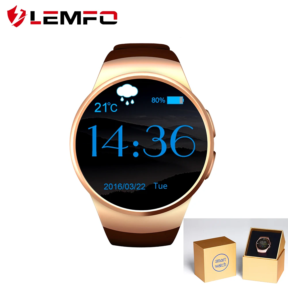 Смарт часы LEMFO 1 3 полноразмерный сенсорный круглый экран sim TF Bluetooth