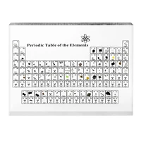 periodic table of chemical elements chemical elements with real elements display card three dimensional glass shape chemistry