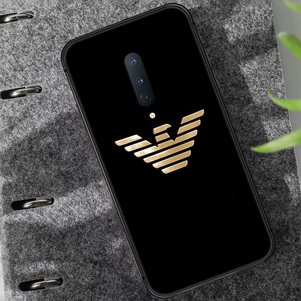 

Luxury Italian Brand Phone Case Cover Hull For 1+ Oneplus 5T 6 6T 7 7T 8 8T Pro black Prime Tpu Cover Trend Cell Silicone Funda