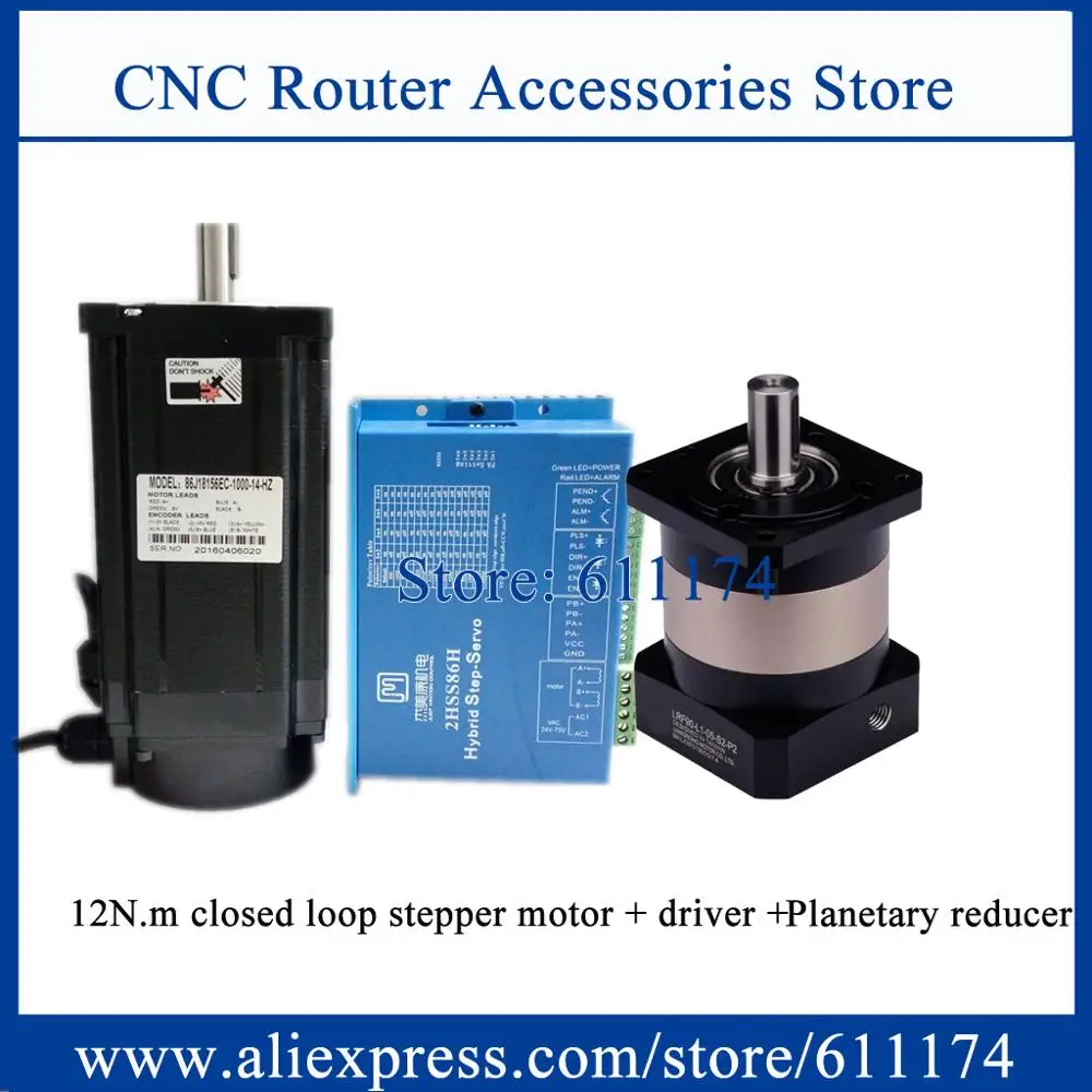 Nema 34 Гибридный 2 фазный шаговый двигатель с замкнутым контуром 12N.m 86J18156EC 1000 + 2HSS86H