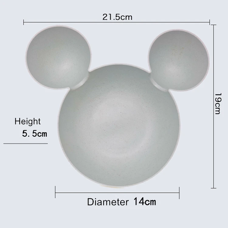 Бамбуковая детская посуда Микки Детская разделенная миска Экологичная тарелка