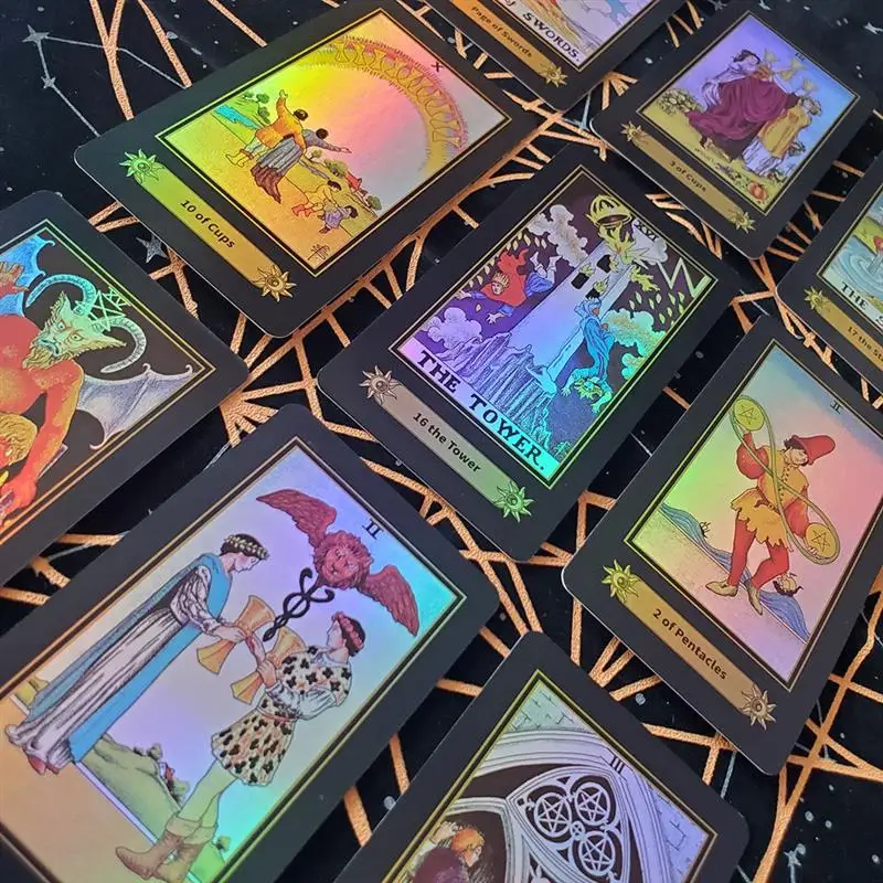 Tarot Cards Set Portable Deck With Guidebook 78 Classic Divination Fortune Telling Game Colorful | Спорт и развлечения