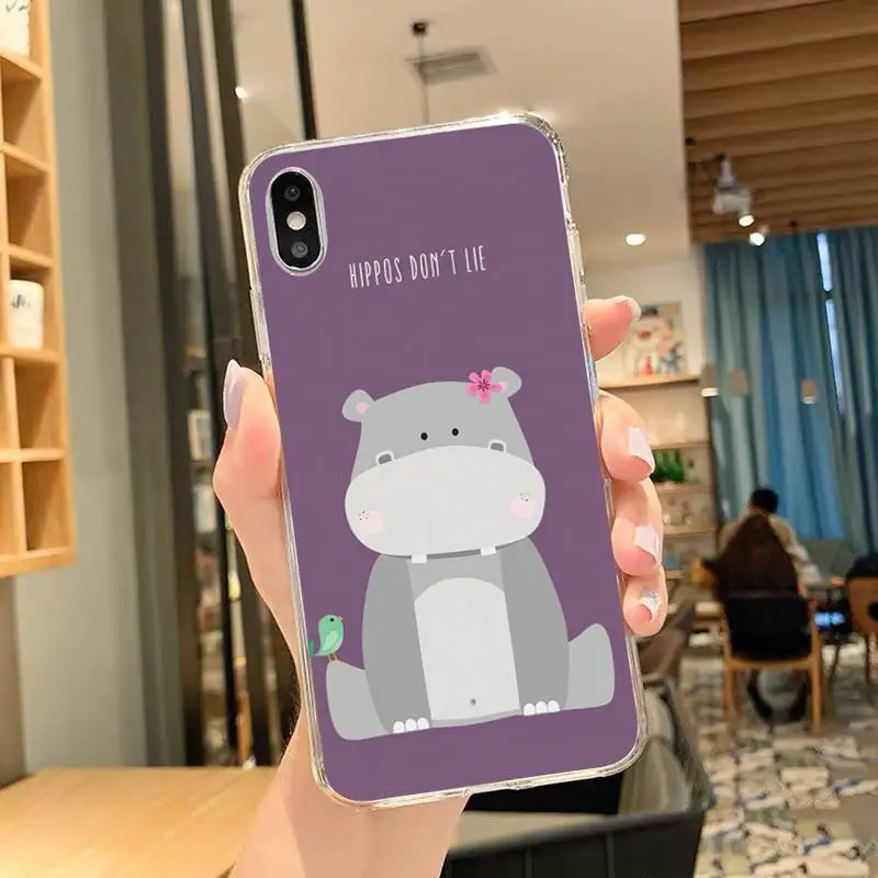 Чехол для телефона с мультяшным гиппопопотамом Samsung GalaxyS20 S21 S30 FE Lite Plus A21 A51S Note20