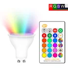 GU10 RGB светодиодный лампы 8 Вт ИК-пульт дистанционного управления Управление AC 85-265V атмосфера ночного освещения 16 Цвет Сменные декоративные огни теплый белый