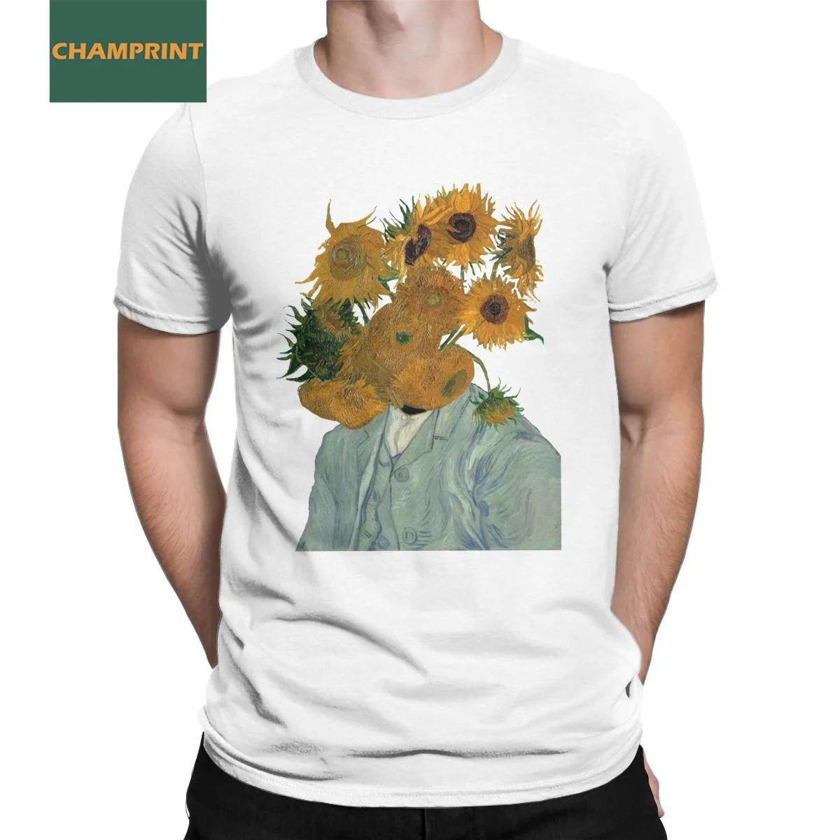 

Футболка с коротким рукавом для мужчин, хлопковая винтажная рубашка с Винсентом Ван Гогом, художником красавицей, растет, идея подарка