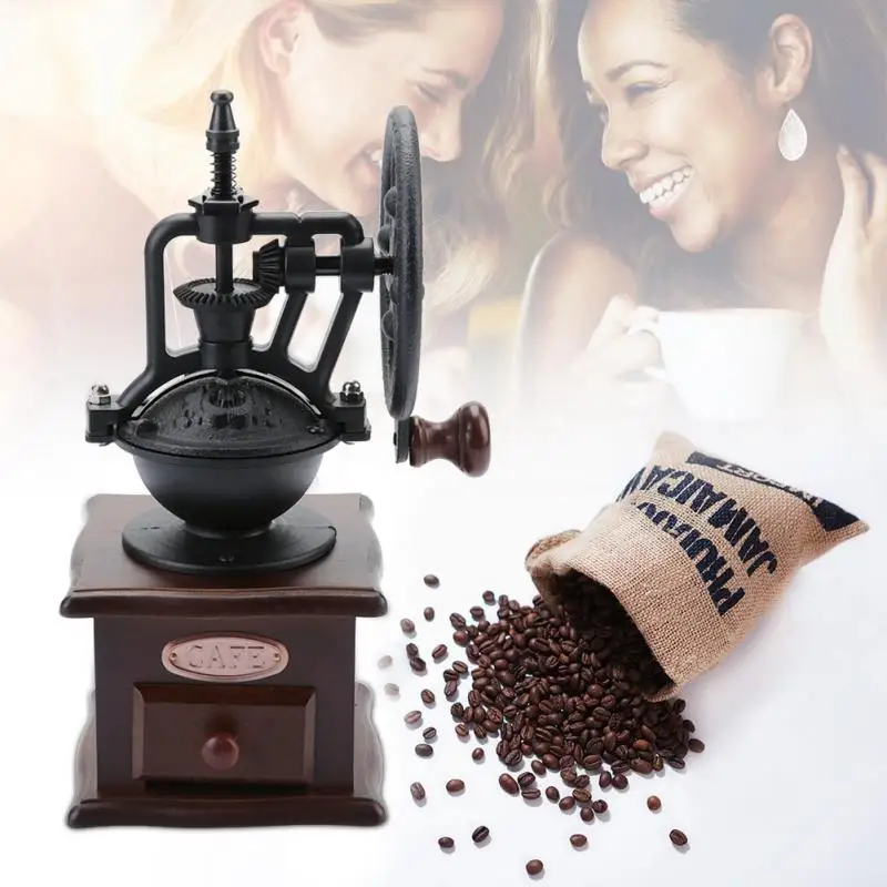 

Coffee Grinder Hand Grinding Machine Hand-Crank Roller Ceramic Iron Burr Core Quickly Make Grind For Home Office