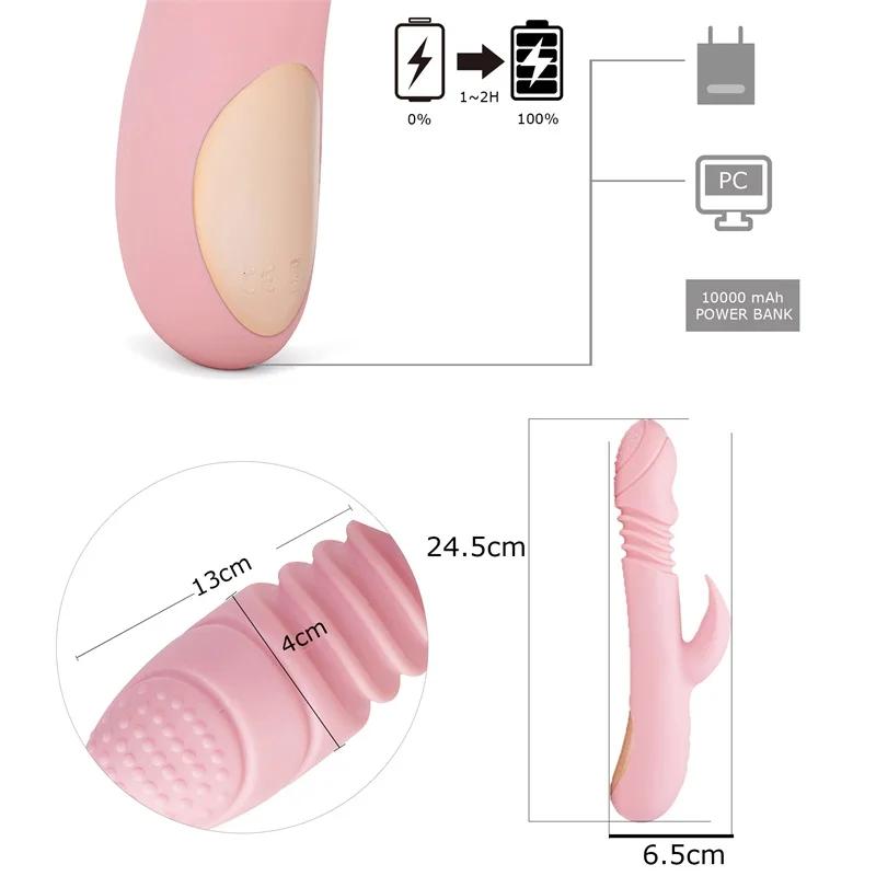 Забавный Водонепроницаемый бесшумный беспроводной USB зарядка 7 Вибрация мягкий