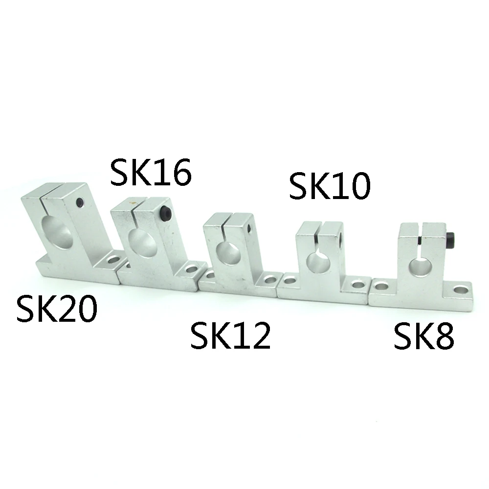 Опора вала линейной направляющей SK8/SK10/SK12/SK13/SK16/SK20 для 3D принтера 8 мм/10 мм/12 мм/13